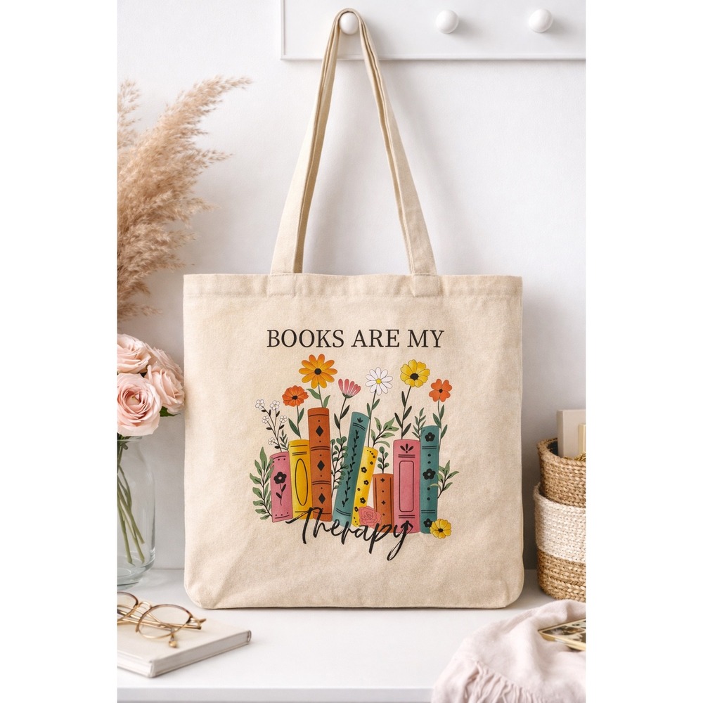 Books are‎ my Therapy Tote Bag, Canvas Bag